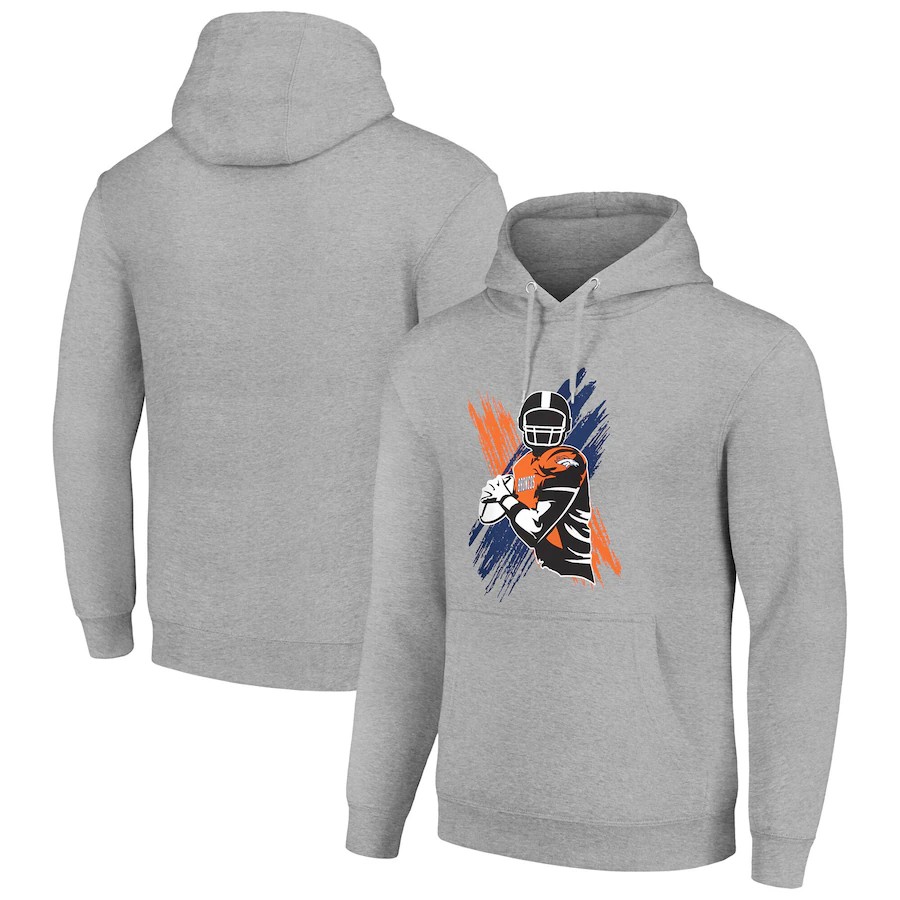 Men denver broncos grey NFL 2024 hoodie->seattle seahawks->NFL Jersey